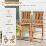  2 Piece Patio Folding Chair - Tangkula
