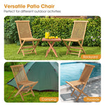  2 Piece Patio Folding Chair - Tangkula