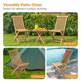  2 Piece Patio Folding Chair - Tangkula
