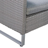 Tangkula 2 Pieces Patio Furniture Sofa Set, Patiojoy Wicker Conversation Set with Cushions and Sofa Clips