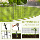 Tangkula 39 in(H) x 14.5 ft(W) Decorative Garden Fence