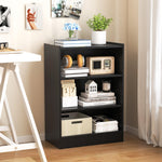 3 Tier Bookcase, Floor Standing Open Bookshelf with 18-Position Adjustable Shelves - Tangkula