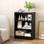 3 Tier Bookcase, Floor Standing Open Bookshelf with 18-Position Adjustable Shelves - Tangkula