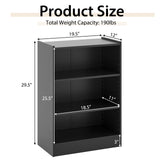 3 Tier Bookcase, Floor Standing Open Bookshelf with 18-Position Adjustable Shelves - Tangkula