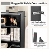3 Tier Bookcase, Floor Standing Open Bookshelf with 18-Position Adjustable Shelves - Tangkula