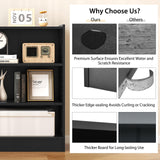 3 Tier Bookcase, Floor Standing Open Bookshelf with 18-Position Adjustable Shelves - Tangkula