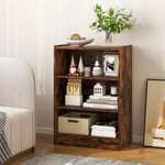 3 Tier Bookcase, Floor Standing Open Bookshelf with 18-Position Adjustable Shelves - Tangkula