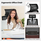 Tangkula Ergonomic Office Chair, 400 lbs Big & Tall Ergonomic Executive Chair with Lumbar Support