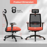 Tangkula Ergonomic Office Chair, 400 lbs Big & Tall Ergonomic Executive Chair with Lumbar Support