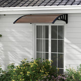 Tangkula Window Awning, Modern Polycarbonate Overhead Door Awning for Rain Snow Sunlight Protection