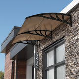 Tangkula Window Awning, Modern Polycarbonate Overhead Door Awning for Rain Snow Sunlight Protection