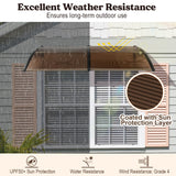 Tangkula Window Awning, Modern Polycarbonate Overhead Door Awning for Rain Snow Sunlight Protection