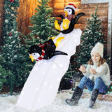 4 FT Lighted Christmas Penguin Slide - Tangkula