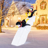 4 FT Lighted Christmas Penguin Slide - Tangkula