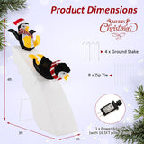 4 FT Lighted Christmas Penguin Slide - Tangkula