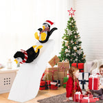 4 FT Lighted Christmas Penguin Slide - Tangkula
