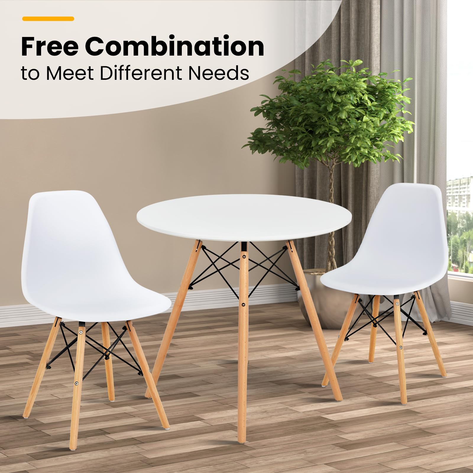  5-Piece Dining Table Set for 4 - Tangkula
