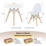  5-Piece Dining Table Set for 4 - Tangkula