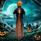Tangkula 5.6FT Halloween Animated Standing Pumpkin Scarecrow