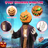 Tangkula 5.6FT Halloween Animated Standing Pumpkin Scarecrow