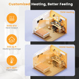 Tangkula 50 Inches Electric Fireplace Inserts, Recessed, Wall Mounted and Freestanding 1500W Slim Fireplace Heater with Remote Control