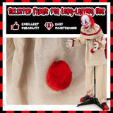Tangkula 5FT Grins Animatronic Killer Clown, Indoor Outdoor Scary Clown Halloween Decoration with Pre-Recorded Creepy Sound