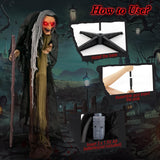 Tangkula 5FT Halloween Animated Standing Witch