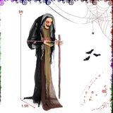 Tangkula 5FT Halloween Animated Standing Witch