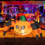 Tangkula 5 FT Long Halloween Inflatable Pumpkin Spider