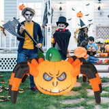 Tangkula 5 FT Long Halloween Inflatable Pumpkin Spider
