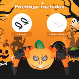 Tangkula 5 FT Long Halloween Inflatable Pumpkin Spider