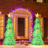 Tangkula 6.5 FT Pop-Up Lighted Christmas Tree, Artificial Xmas Tree with 200 Warm White LED Lights
