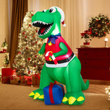 Tangkula 6.8 FT Inflatable Christmas Dinosaur
