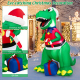 Tangkula 6.8 FT Inflatable Christmas Dinosaur