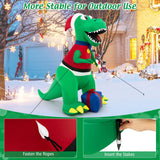 Tangkula 6.8 FT Inflatable Christmas Dinosaur