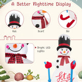 Tangkula 6 FT Lighted Christmas Inflatable Skiing Snowman