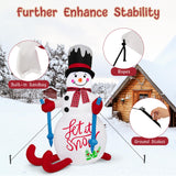 Tangkula 6 FT Lighted Christmas Inflatable Skiing Snowman