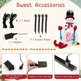 Tangkula 6 FT Lighted Christmas Inflatable Skiing Snowman