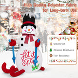 Tangkula 6 FT Lighted Christmas Inflatable Skiing Snowman
