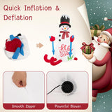 Tangkula 6 FT Lighted Christmas Inflatable Skiing Snowman