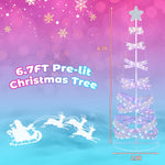 7 FT Lighted Spiral Christmas Tree - Tangkula