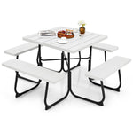 8 Person Picnic Table, White - Tangkula