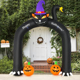 Tangkula 9 FT Halloween Inflatable Black Cat Archway