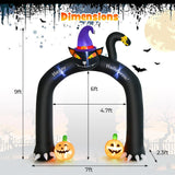 Tangkula 9 FT Halloween Inflatable Black Cat Archway