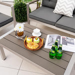 Aluminum Outdoor Coffee Table - Tangkula