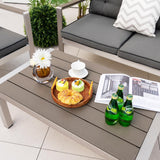 Aluminum Outdoor Coffee Table - Tangkula