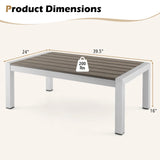 Aluminum Outdoor Coffee Table - Tangkula
