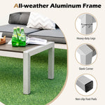 Aluminum Outdoor Coffee Table - Tangkula
