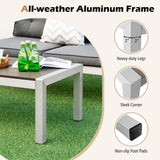 Aluminum Outdoor Coffee Table - Tangkula