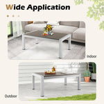 Aluminum Outdoor Coffee Table - Tangkula